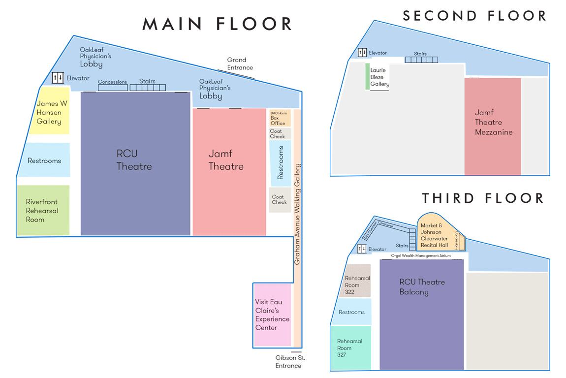 Pablo Center Facility Map