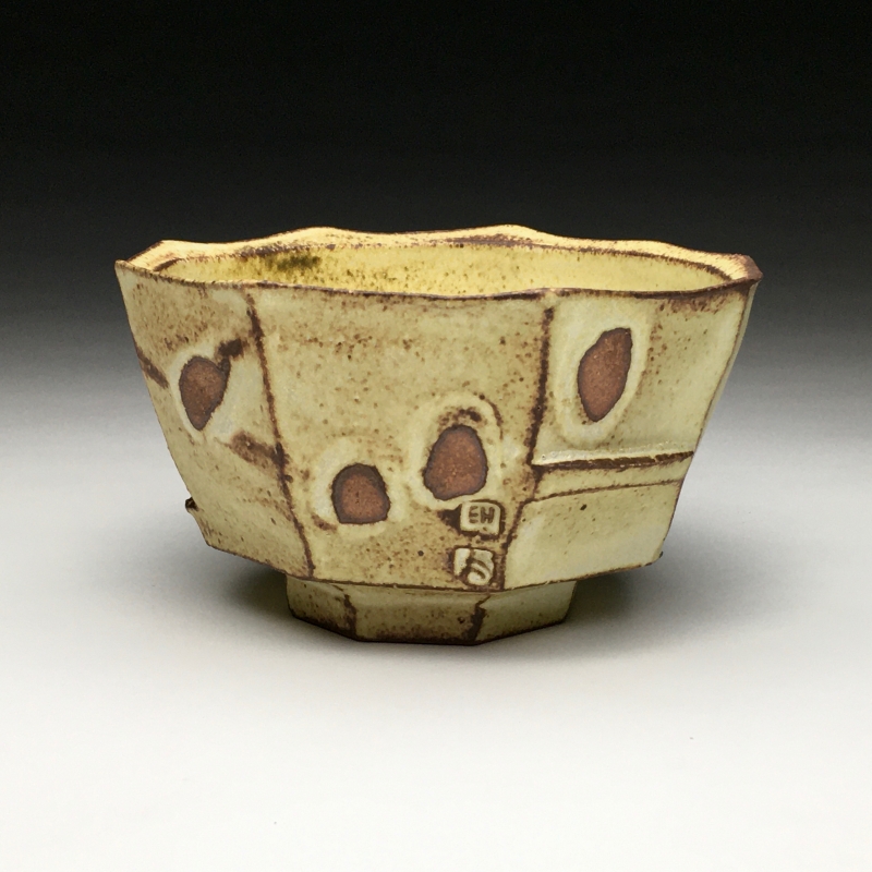 21 - Evan Hestekin | Yellow Faceted Bowl | Clay pottery -  6x3.25 | $95