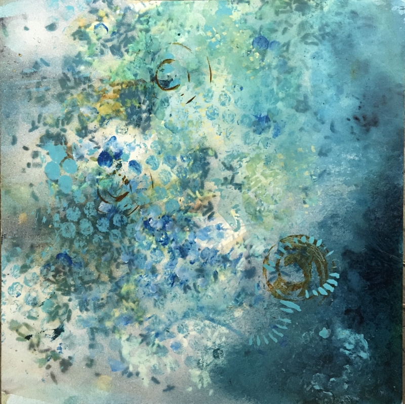 35 - Patricia Mayhew-Hamm | Musings of forgotten flowers | Acrylic -  18x18 | Not for sale