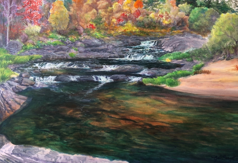 Gale Berndt | Big Falls-2 | Acrylic - 24x36 | $2900