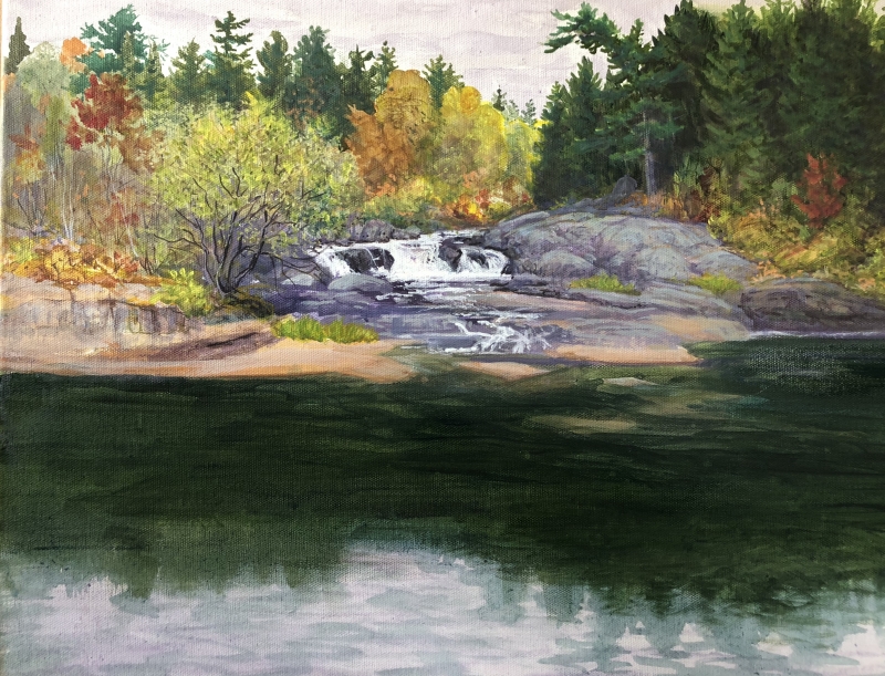 Gale Berndt | Big Falls-3 | Acrylic - 16x20 | $1150