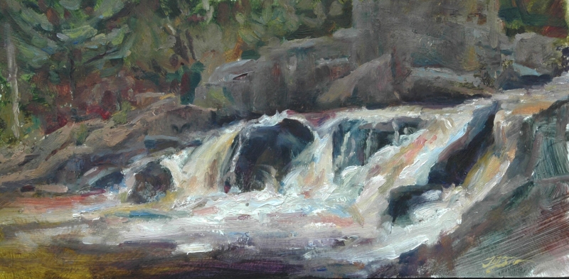 Nathanial Brander | Rushing Forth | Oil on panel - 10x20 | $625