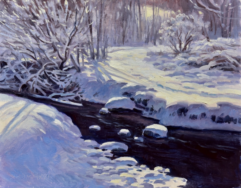 Robert Hodges Bonawitz | Last Snow | Oil on linen panel - 12x16 | $475