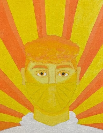 Altoona HS - Jack Ives - Arbitrary Pandemic Self Portrait | Acrylic - 11x14