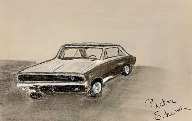 Augusta HS - Parker Schwoch - Vehicular Dreams | Charcoal - 12x18