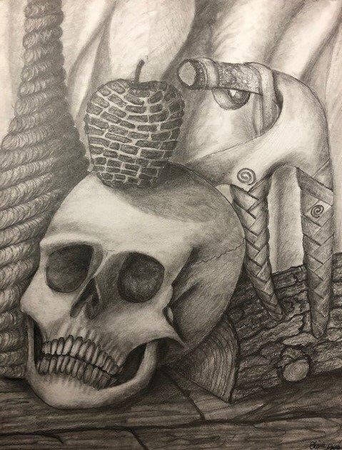 North HS - Olivia Paine - Untitled Still Life | Pencil - 11x 14