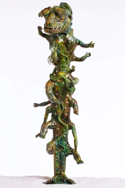 Diane Canfield By waters - Pandemic Series Wash You Hands | Assemblage - 33x15x11 | $1250