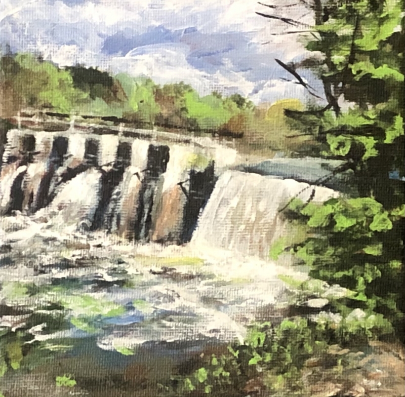 Altoona Dam by Julianne Johnson - 6 x 6 | $80