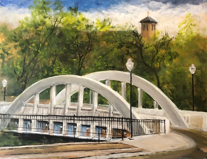 Chippewa Falls Bridge by Julianne Johnson - 6 x 20 | $180