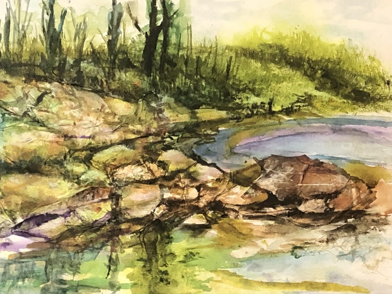 River Prairie Flowage by Julianne Johnson - 9 x 12 | $150