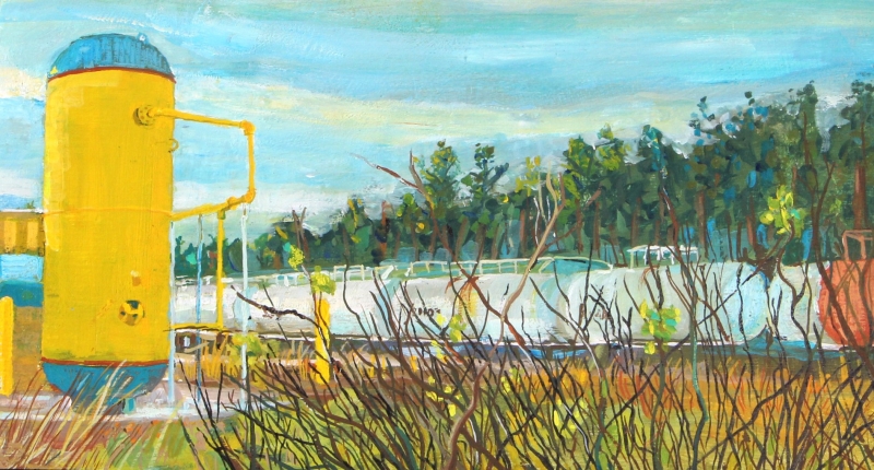 Altoona Wind Sitting by the Tracks by Lee Fairbanks - 10 x 6 | $250 framed