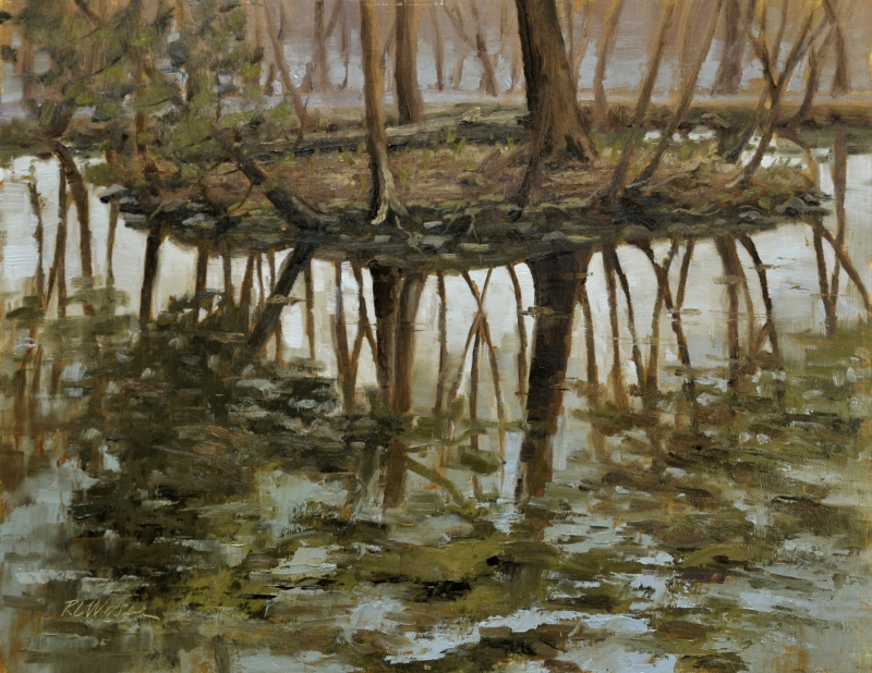 Rod and Gun Island by R.L. Weber - 14 x 18 | $550