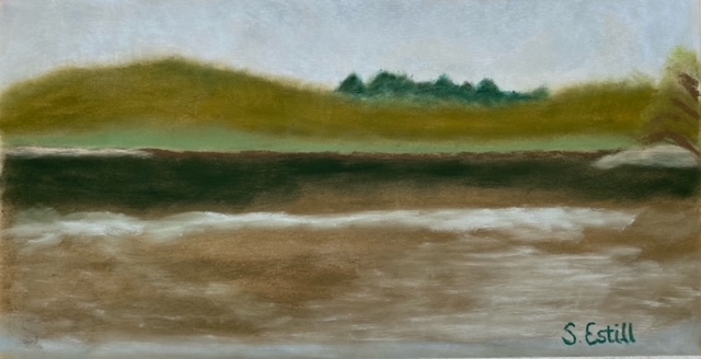 Eau Claire River Before the Rain by Susan Estill - 11 x 6 | $175 unframed