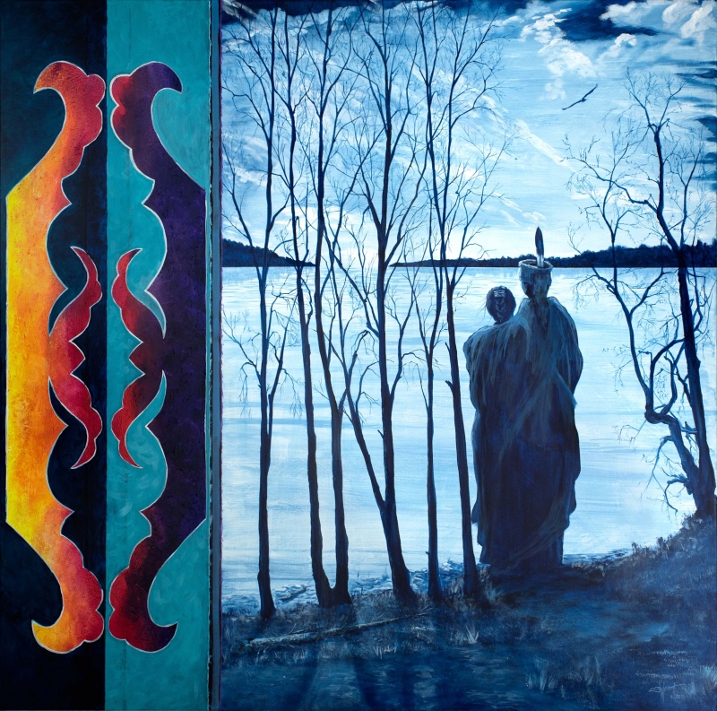 Christopher Sweet - Reflected Memories | Acrylic on canvas - 48x248 | $4000