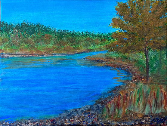 Chippewa River by Crystal Joy Miller - 9 x 12 | $350