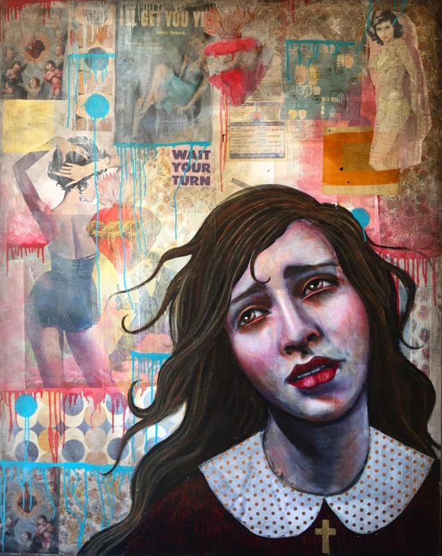 mary-catherine-solberg_catholic-school-girl-_mixed-media_60x48_-6500