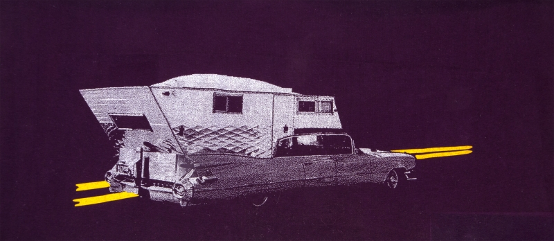 30_larry-stark_cadillac-camper_t-shirt-remnant_12-x-8_1987_photo-screenprint-nfs