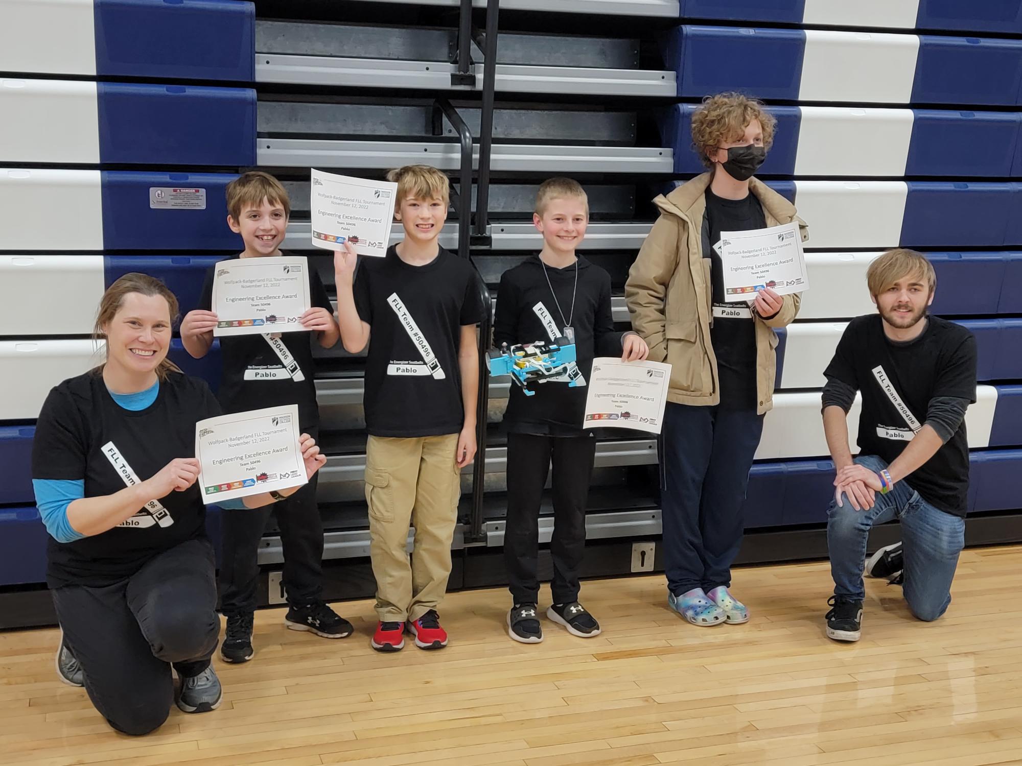 Pablo Center FIRST Lego League Team to compete at Sectional Tournament